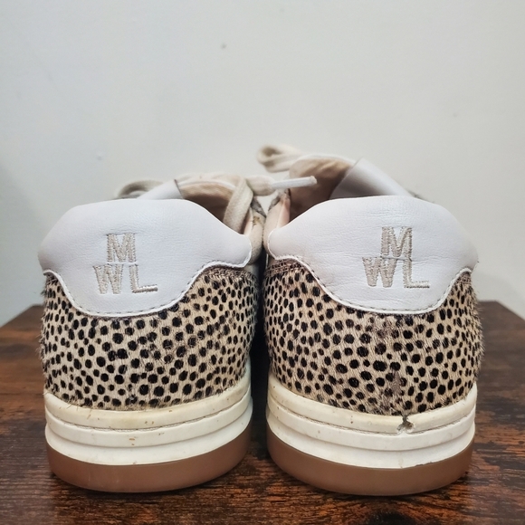 Madewell Court Sneakers Spotted Calf Hair Size 8 Sand Beige - Picture 11 of 16